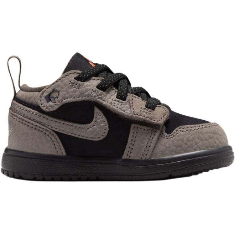Jordan Air  1 Comfortable Versatile Low Top Walker Shoes Baby Sneaker Black Brown IQ8631-005