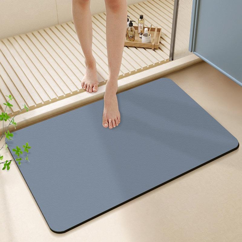Bathroom Rug Absorbent Non-slip Diatoms Floor Mat Minimalist Solid Color Carpet Toilet Entrance Area Rugs Home Decoration Mats
