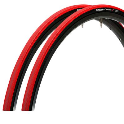 Panaracer Clincher Tire Set of 2 X Category S2 Side Road Cross City Long [700 26C] F726-CATS-R2 Red/Black (For Bike, Bike/Commuting, Riding, Touring,