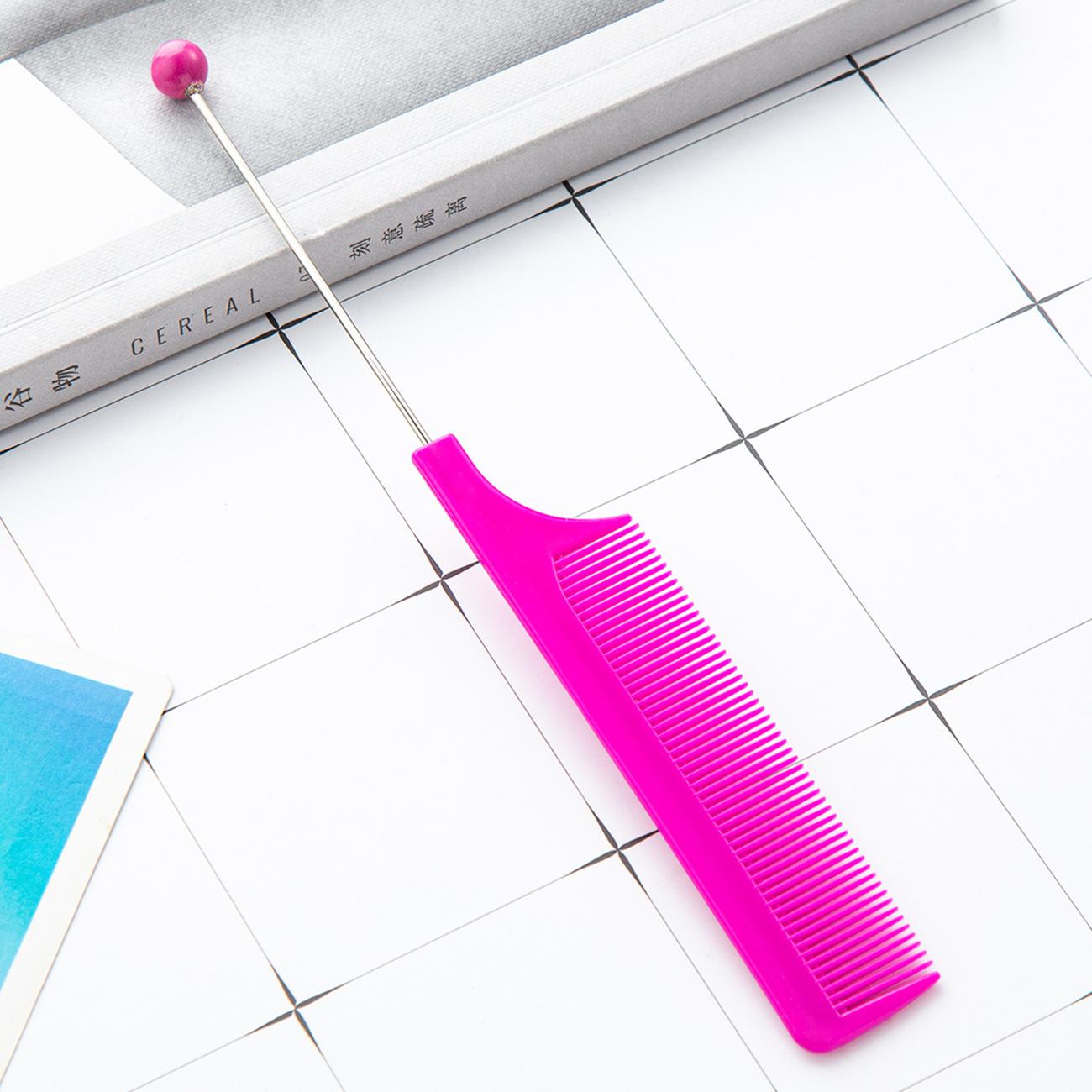 

5 шт. новый DIY многоцветный пластиковый расческа с бисером домашние расчески для волос школьные аксессуары Kawaii Ruler 5 pcs