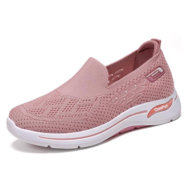 Loafer-Sneaker für Damen, Slip-on-Laufschuhe, rutschfeste Wanderschuhe, leichte Fitness-Workout-Schuhe, atmungsaktiv, modisch, lässig, flache Sneakers für Damen