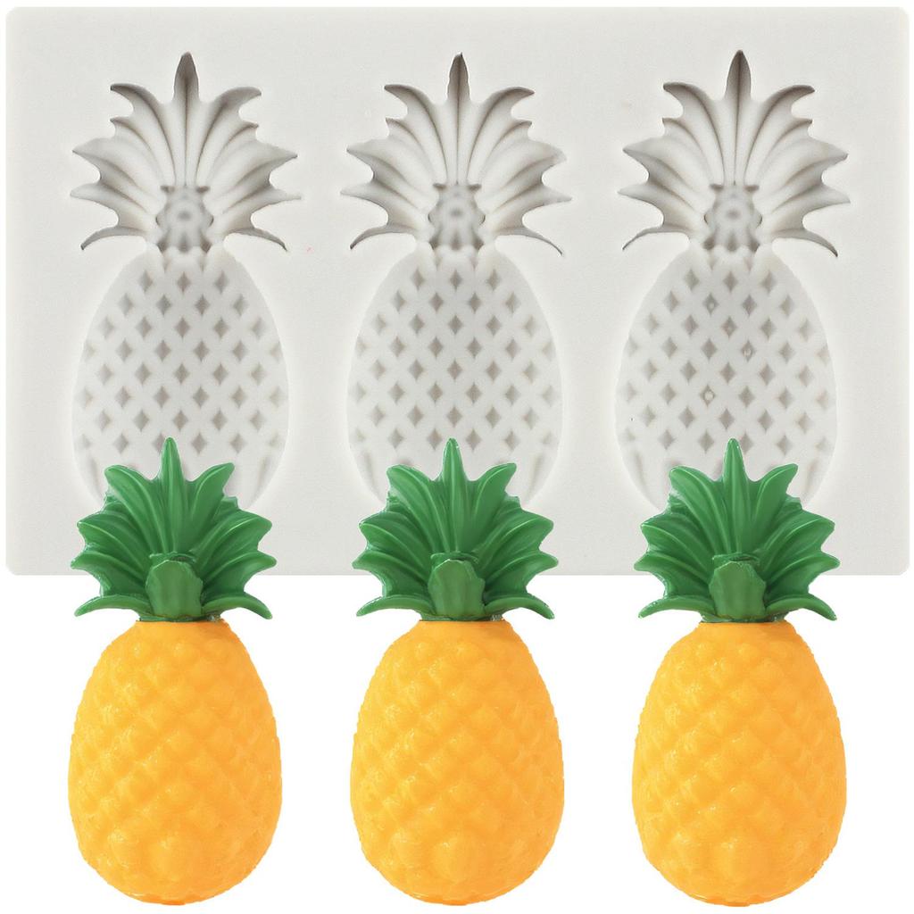 Pineapple Silicone Molds Mini Fruit Fondant Mold Cake Decorating Tools Cupcake Topper Chocolate Candy Craft Gum Paste Polymer Clay
