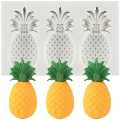 Ananas Silikonformen Mini Frucht Fondantform Kuchen Dekorationswerkzeuge Cupcake Topper Schokolade Süßigkeiten Handwerk Gum Paste Polymer Clay