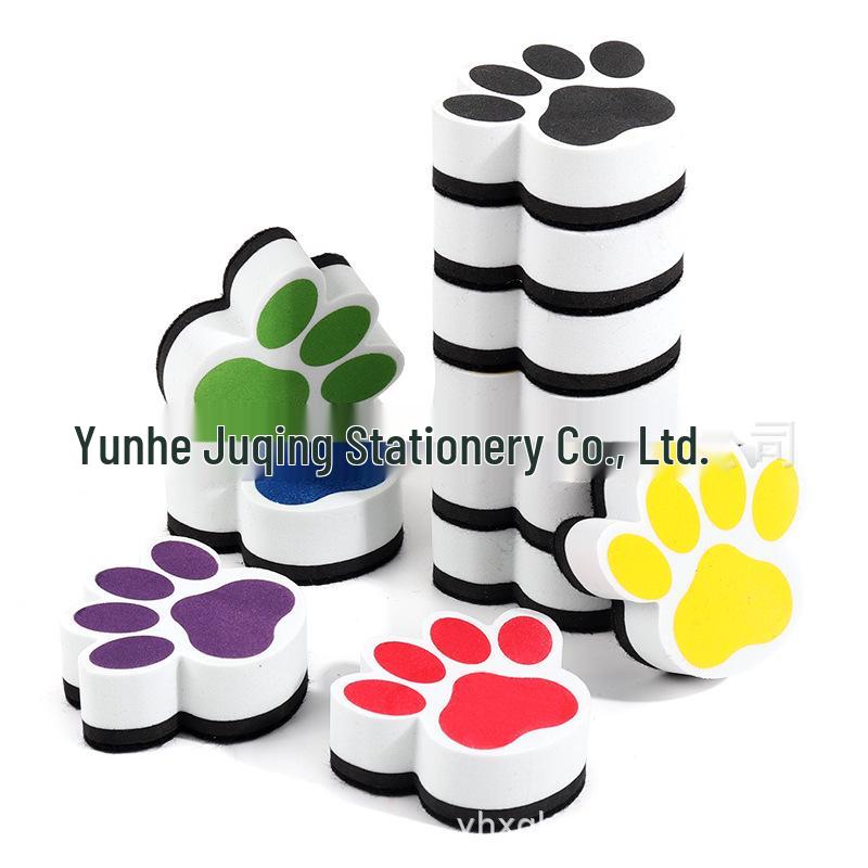 Magnetic Cartoon Dog Paw Whiteboard Eraser, Felt Cloth & EVA Composite, YiHui Brand