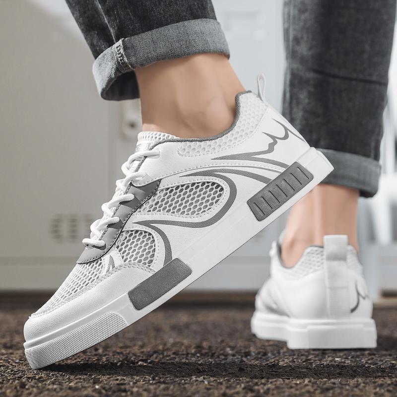 Heren Sportschoenen Zomer Ademend Casual Skateboard Schoenen Plus Size Witte Hardloopsneakers Schoenen voor Studenten