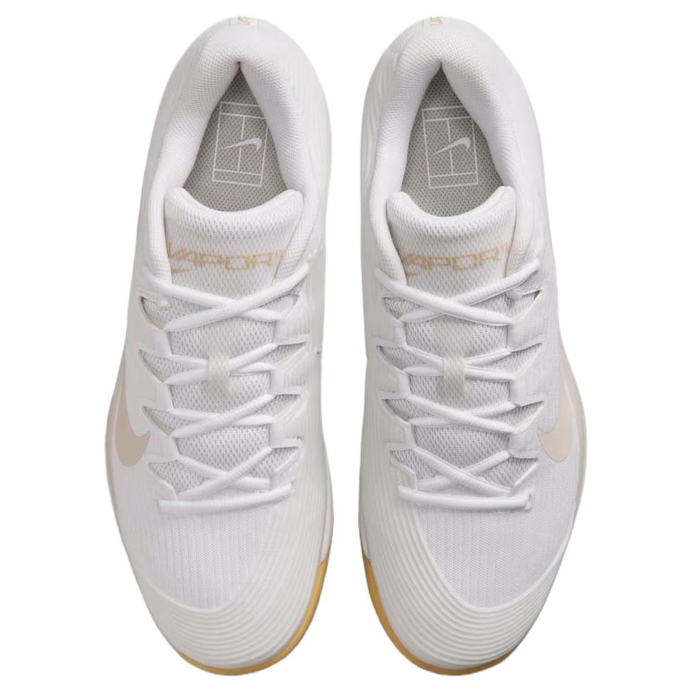 Nike Vapor 12 Tennis Shoes Men's Low Top White/Peak White/Linen/Light Orewood Brown FV5552-102