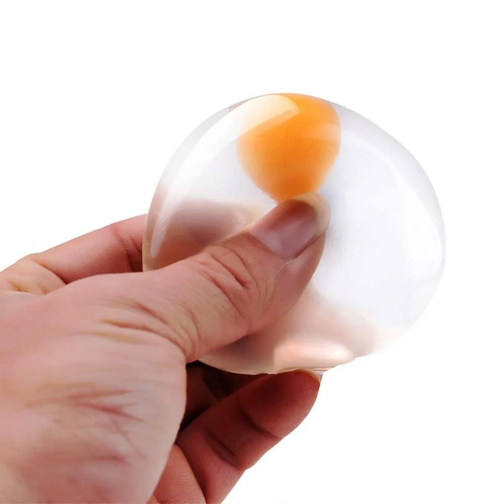 Funky Egg Splat Ball Squishy Toys Stress Relief Egg Yolk Balls Squishies Morsomt leketøy for barn Angstreduserende lindring for voksne