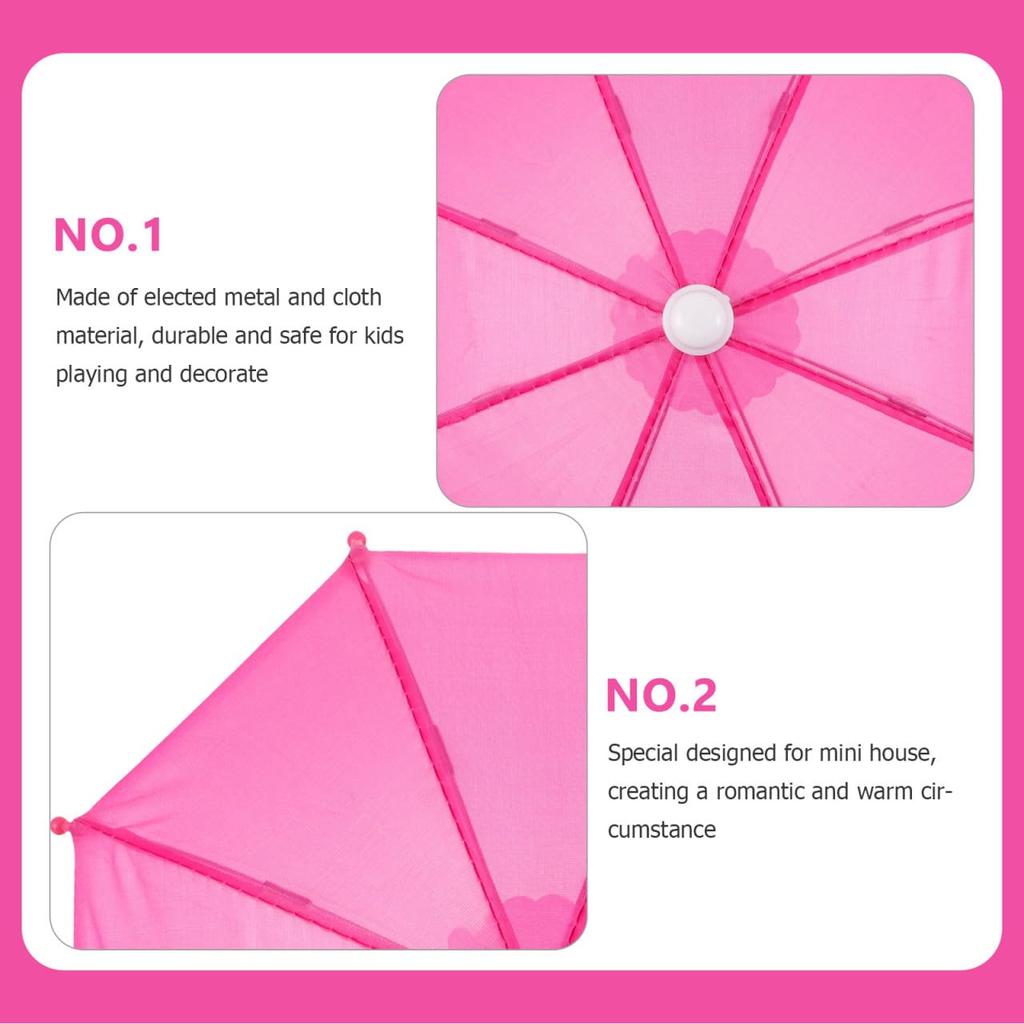 LEDMOMO Miniature Umbrellas, Small Umbrella Toys, Colorful DIY Props for Kids, Pretend Play Accessories for Dollhouses, 20 Pieces