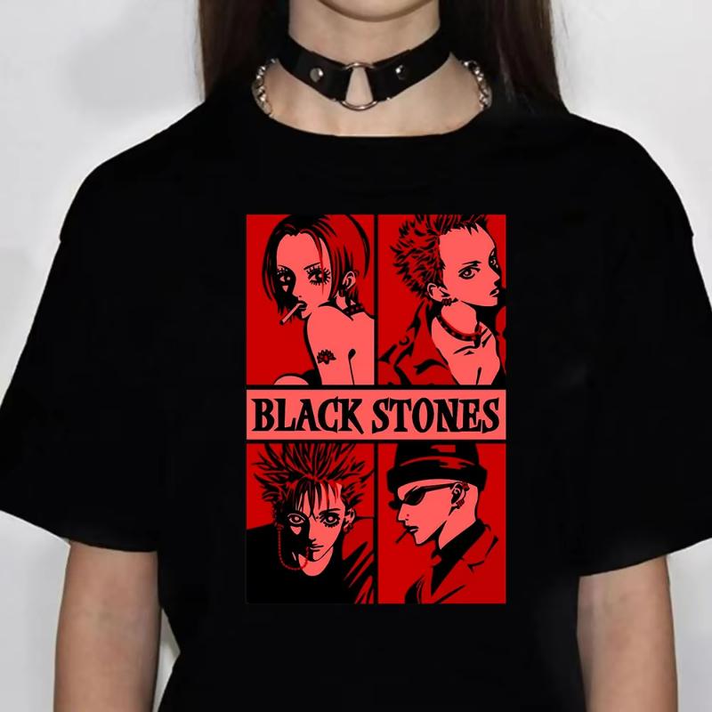 

Anime Nana Osaki Print Tshirts Unisexs Womens Short Sleeve Cotton Casual Tshirt Oversize Harajuku Streetwear Clothes for Teens 4XL