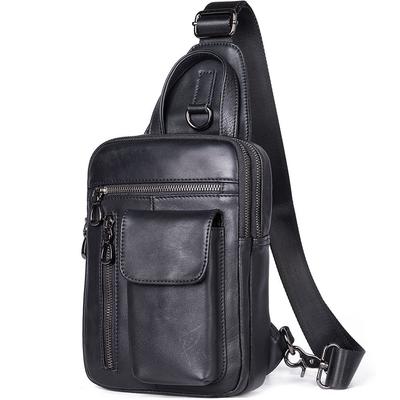 Borsa da Uomo in Pelle Borsa da Petto da Uomo in Pelle Borsa a Tracolla Casual Borsa a Spalla Singola Verticale
