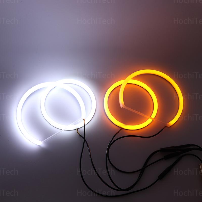 LED SMD Cotton Light Switchback Angel Eye Ring DRL Kit For BMW 1 Series E81 E82 E87 E88 halogen Headlight