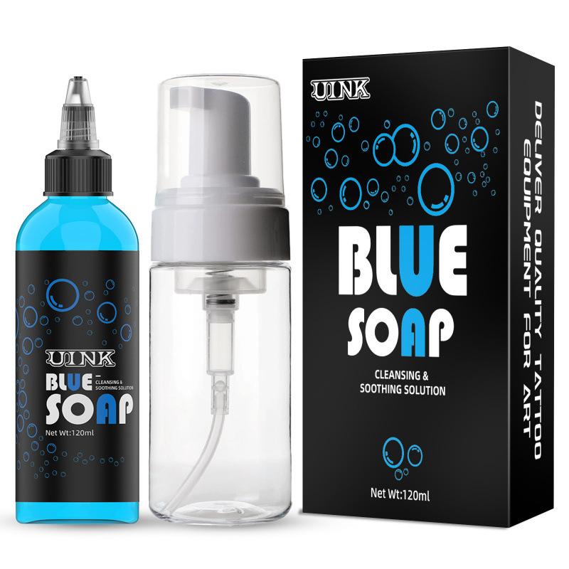 

Tattoo Blue Algae 120ml Blue Algae Foaming Bottle Set Blue Algae Original Solution Tattoo Cleaning Tool Blue Algae Set