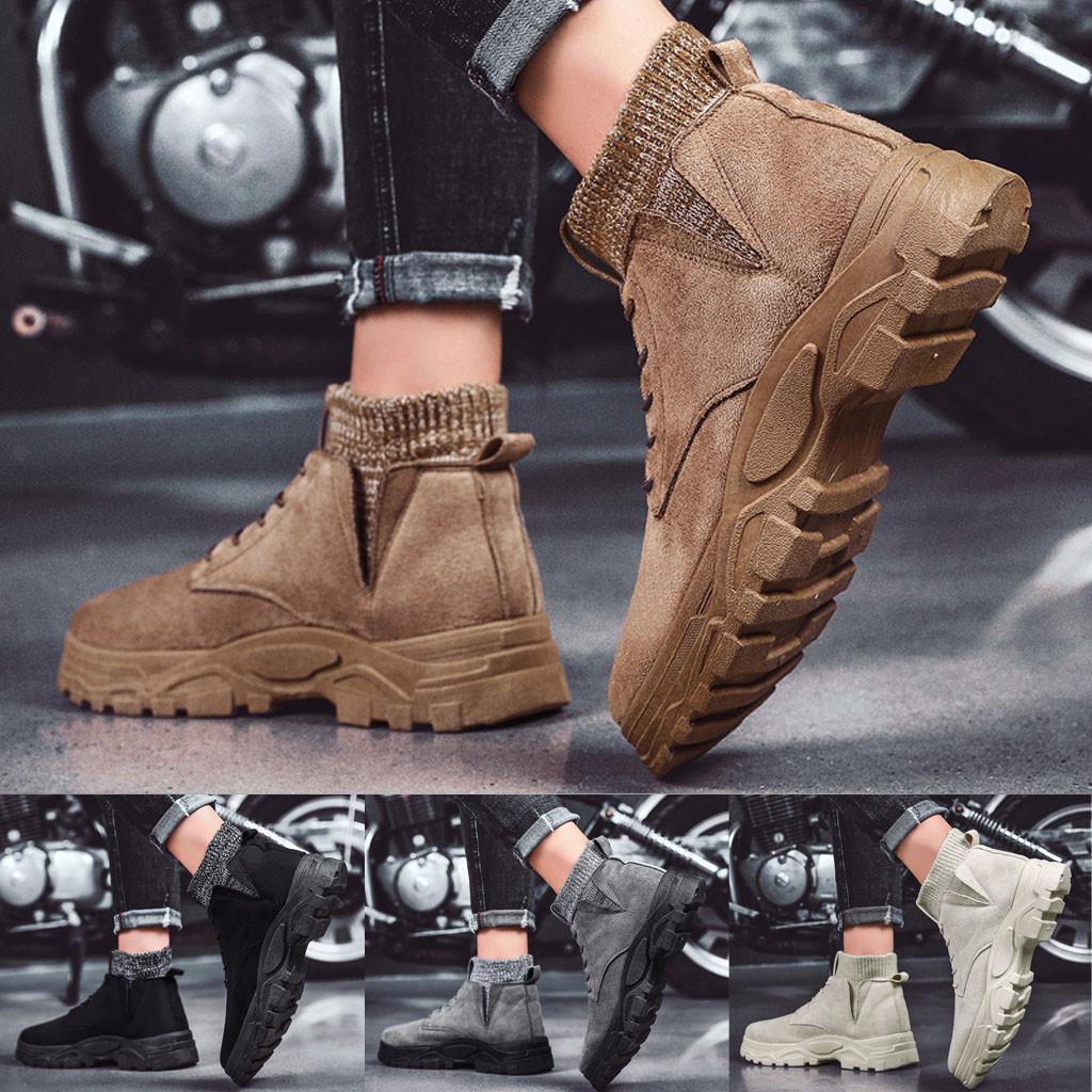 dx men high top casual boots