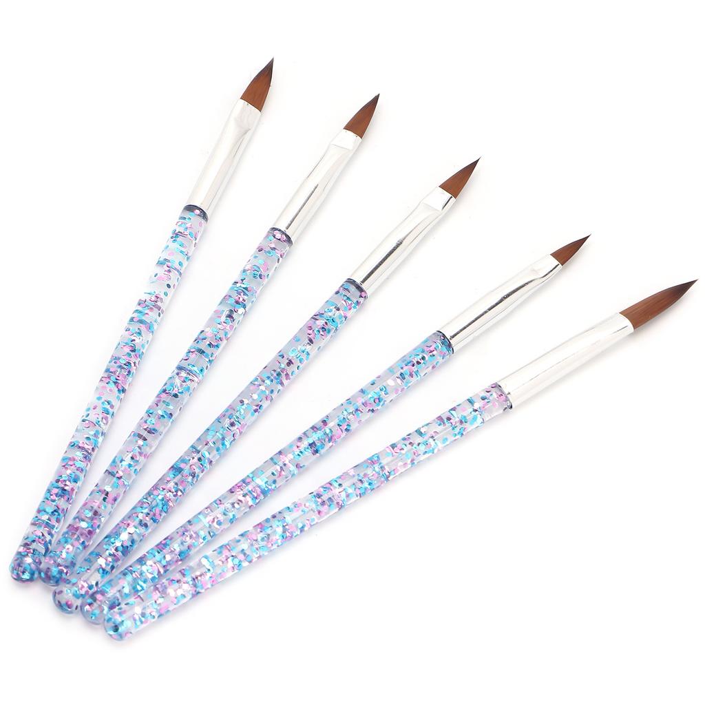 5pcs Nail Painting Drawing Brush Home Salon Portable DIY Nylon Hair Nail Art Brush Set