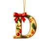 2D Flat Acrylic Christmas Letter Ornaments 26 Piece Set for Holiday Hanging Decor