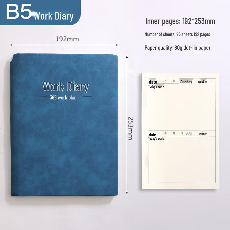 A4 Work Log & Meeting Minutes Book with Custom Printing for Office or Construction Use