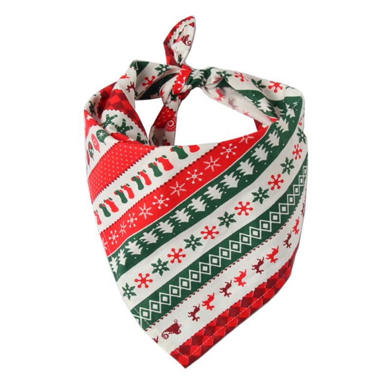 Foulard Triangle de Noël en Coton pour Animaux de Compagnie Serviette Salive Accessoires de Costume pour Animaux de Compagnie Pour Chiens Petits Moyens Grands