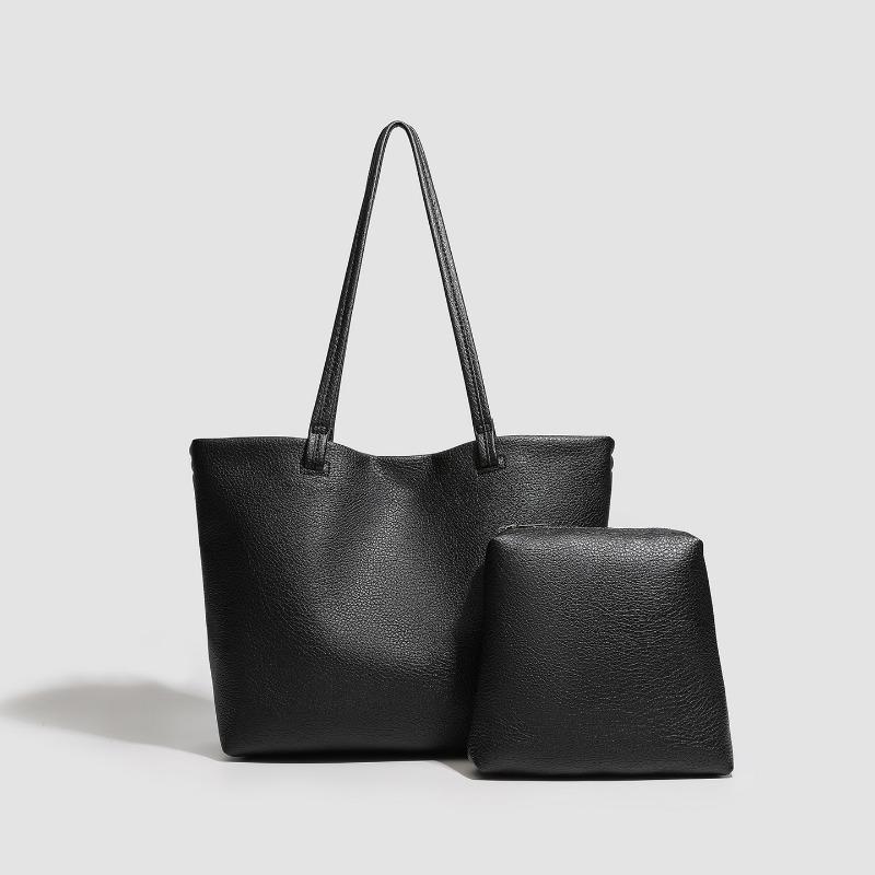 

Модная одноплечевая сумка большой вместимости и высококачественная сумка-тоут для работы чёрный