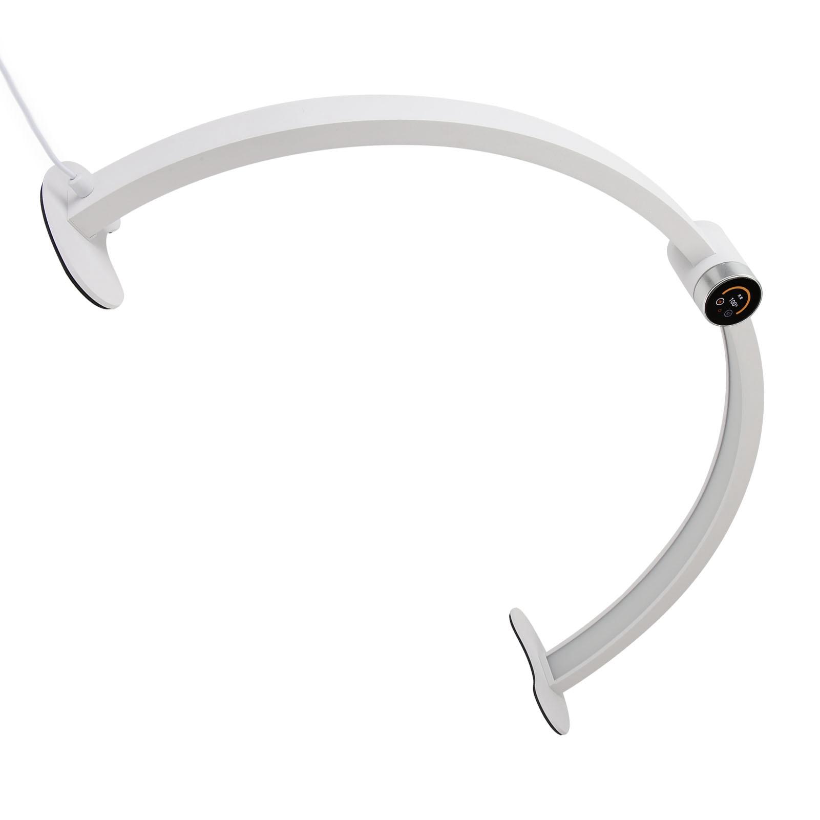 

Настольная лампа Half Moon 27 дюймов 40 Вт 3000 до 6000 К с регулируемой яркостью, лампа для ногтей Half Moon со светодиодным дисплеем с часами EU Plug белый