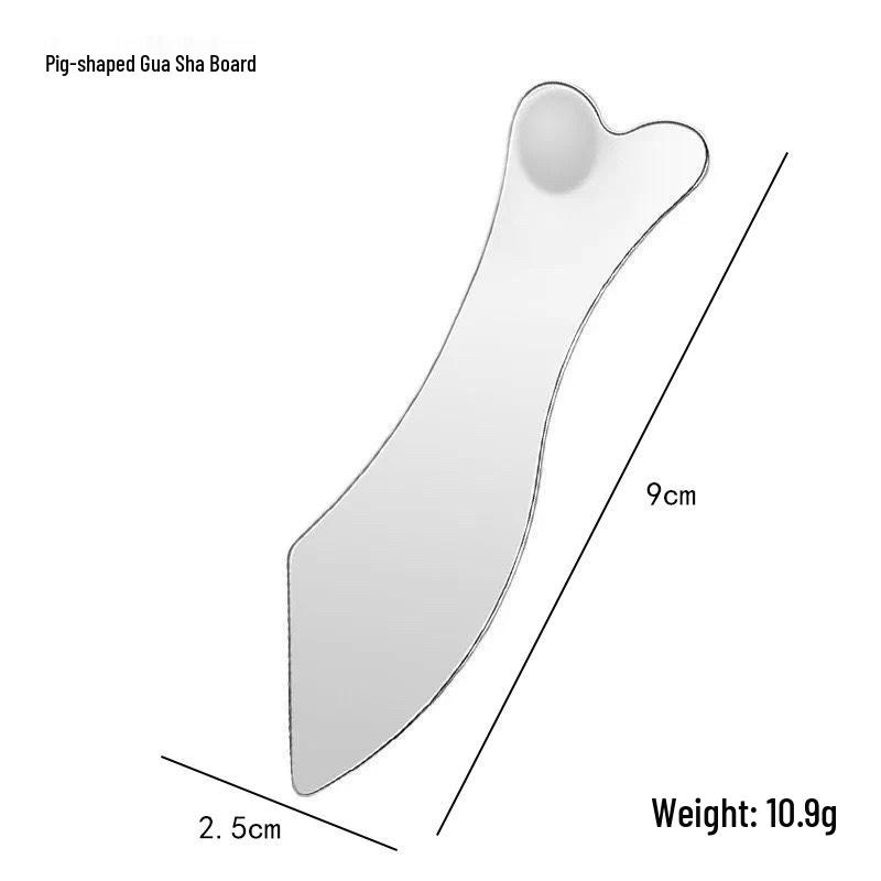 Stal nierdzewna, deska do masażu w kształcie serca do skrobania twarzy