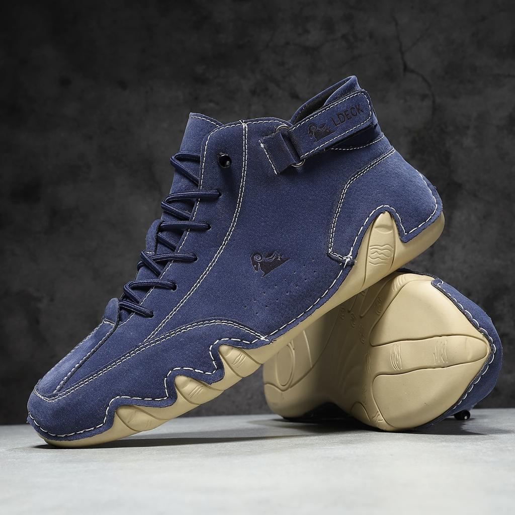 LDECK Martin boots spring and summer high-top octopus men's shoes men's casual short boots