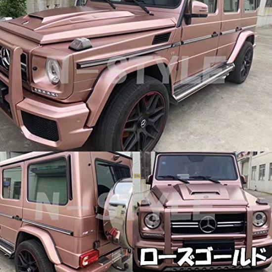 

Ice cream car wrapping 152cm x matte rose matte chrome sheet, 30cm, finish, gold, золотой