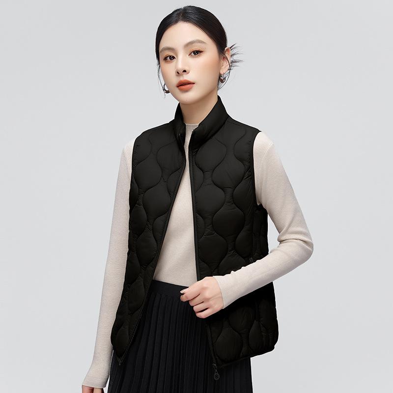 Down cotton vest women's 2024 autumn and winter new outer wear light mother vest short vest warm cotton vest