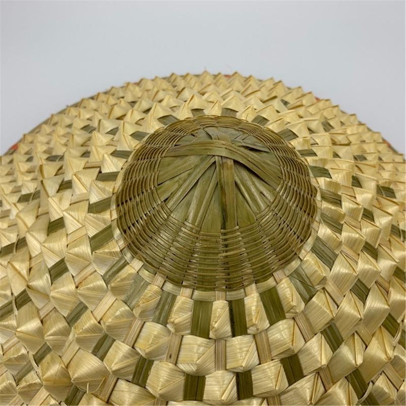 Oriental Hat Bamboo Weave Hat Asian Style Comfortable Fit Ideal for Gardeners Farmers and Vintage Fashion Lover