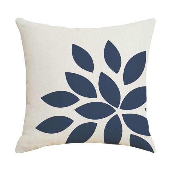 Geometric Pillow Cover, Washed Linen Look Throw Pillow Case with Hidden Zipper, Minimalist Cushion Cover for Sofa, Bed, Office, Cozy Home Decor