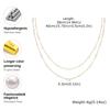 Minimalistisch Leicht Gemütlich Edelstahl Doppellagig Y-förmig Halskette Trendy Damen Premium Schmuck Bijoux