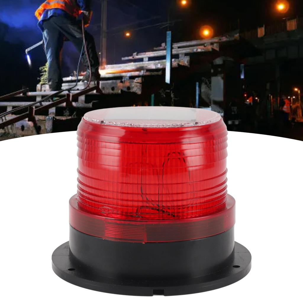 Solar Strobe Warning Flashing Light Waterproof LED Emergency Warning Light with Strong Magnetic Base for Snow Removal Car Forklift Truck