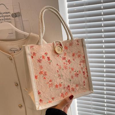 Korean Version of Ins Mini Tote Bag for Women New Fashion One-Shoulder Student Versatile Hand-Hand Lunch Box Bag
