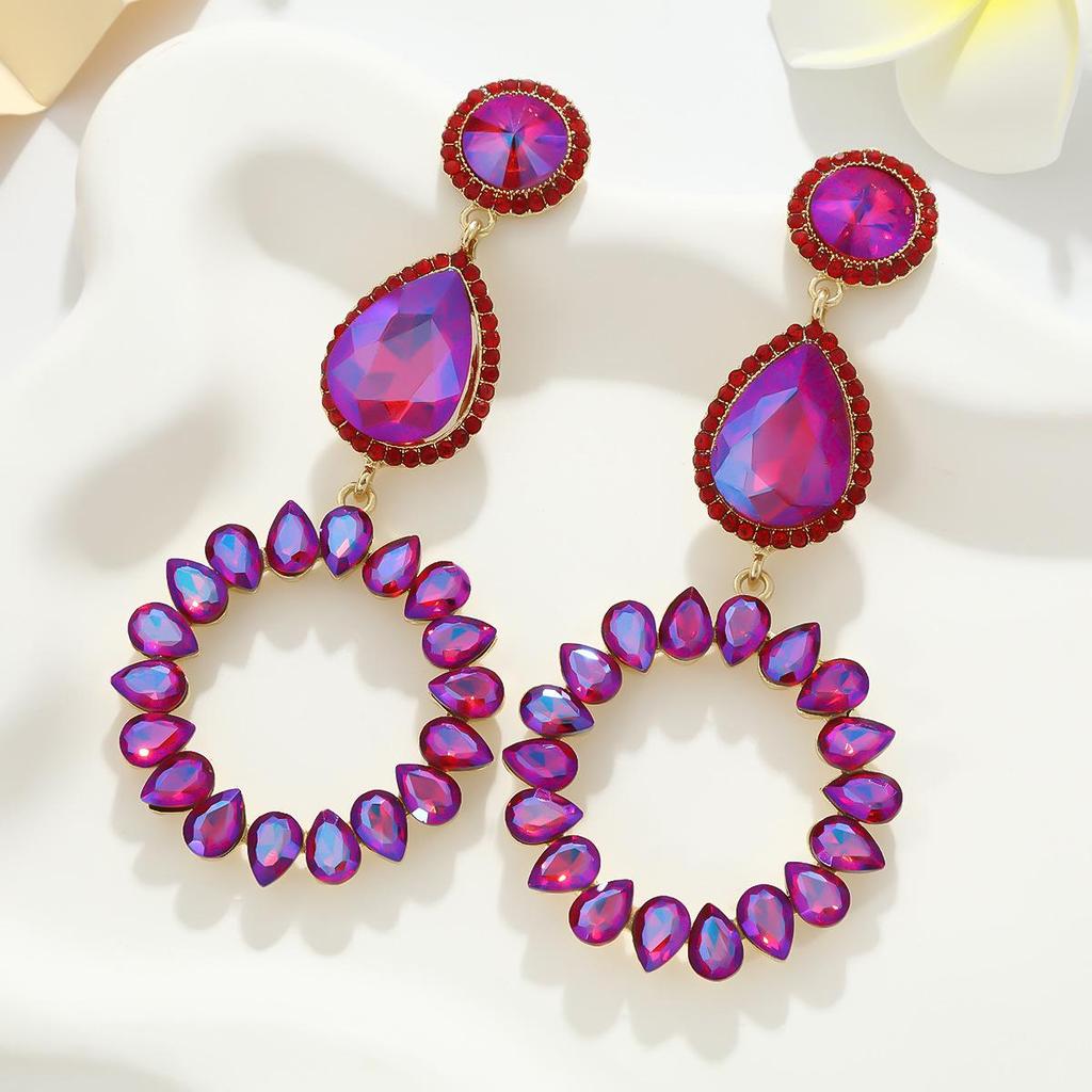 Japanese-Korean Exaggerated Waterdrop Earrings: Elegant High-End Masquerade Accessories