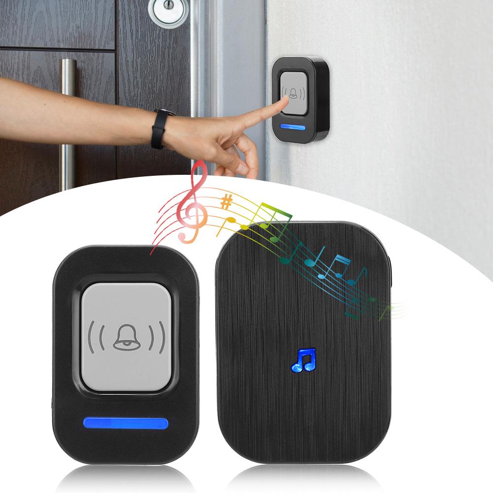 Home Wireless Doorbell 984.3ft Long Distance Music Door Chime Access Control