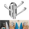 Rotating Kitchen & Bathroom Wall-Mounted Coat Hook with Three Movable Hooks