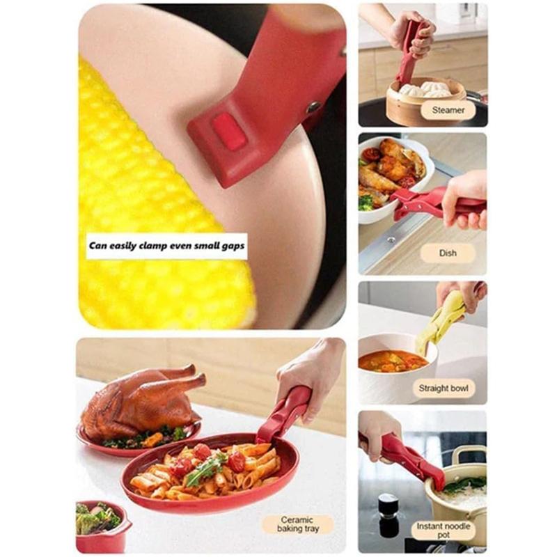 Multi-Purpose Anti-Scald Bowl Holder Clip for Kitchen Anti-Scalding Hot Plate Tongs Bowl Clips Silicone Non-Slip Heat Insulation Clip