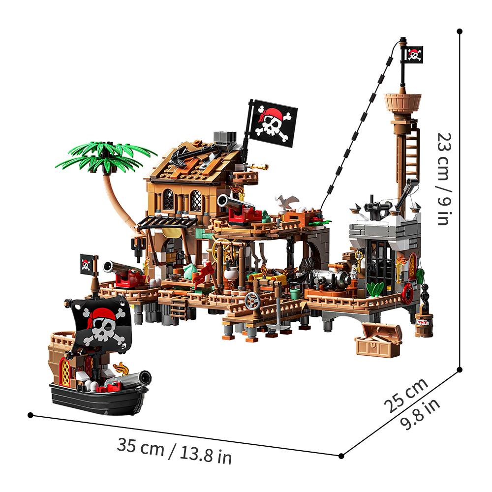 Pirate First-Class Ship Top-Grade Construction Superior-Grade Toys First-Class Pirate Premium-Quality Wharf Premium-Quality Themed Urban-District bagged