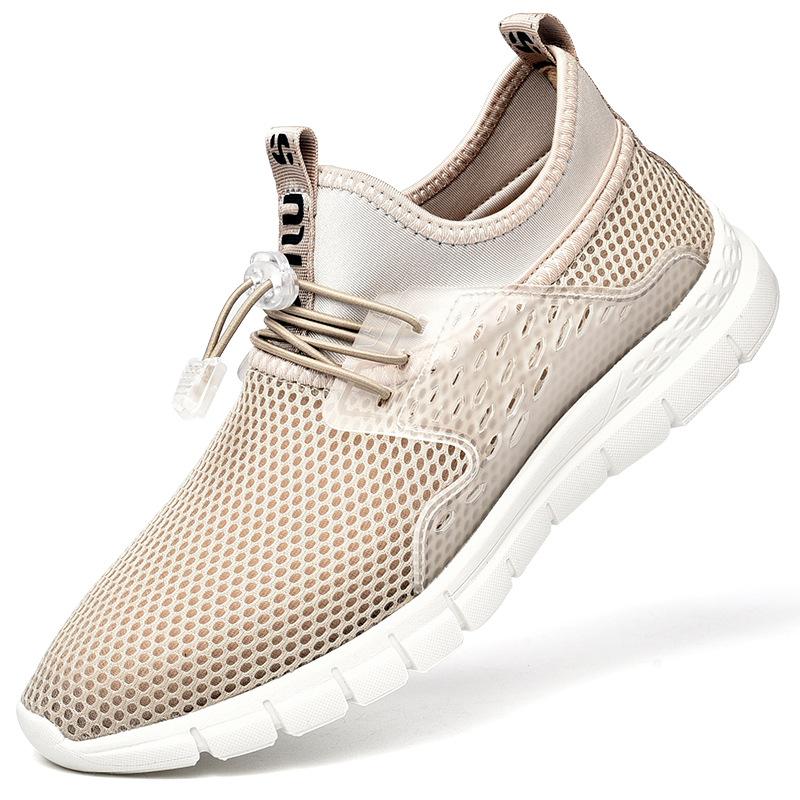 

Новая спортивная обувь, мужские летние дышащие кроссовки с сеткой, тонкая обувь, модная обувь, повседневная обувь 44 песочный