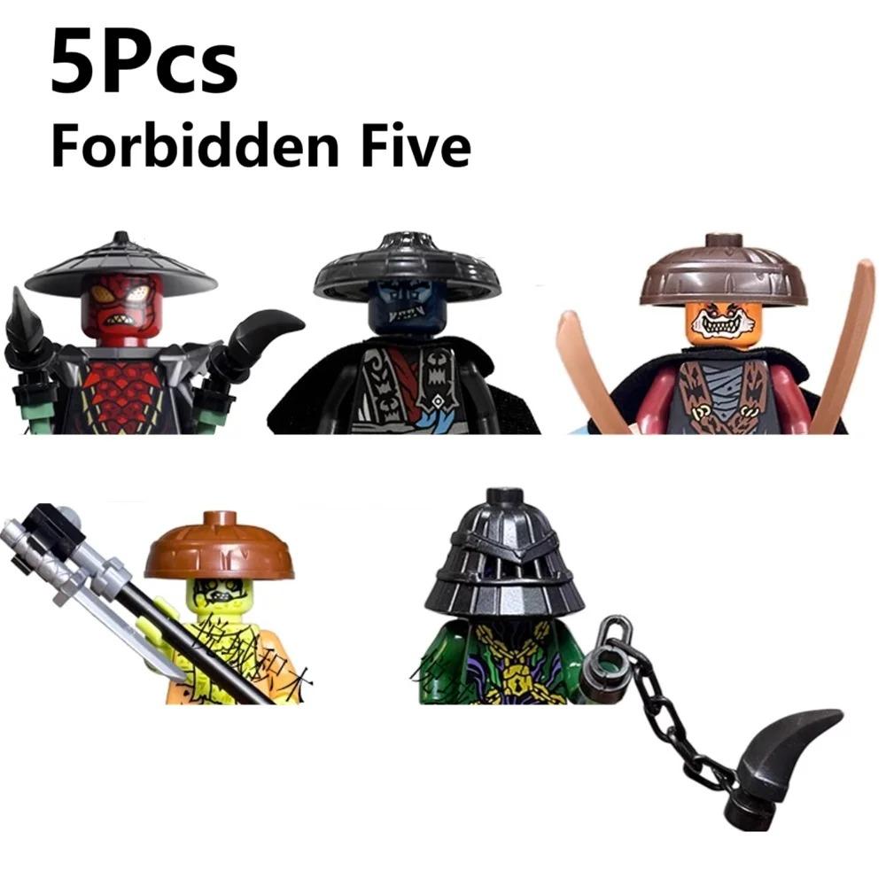 Ninja Set Building Blocks Woodfire Dragons Forbidden Five Mini Action Figure Toys