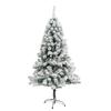 Cross-Border Christmas Iron Base Flocked Tree Decoration Scene Ornament