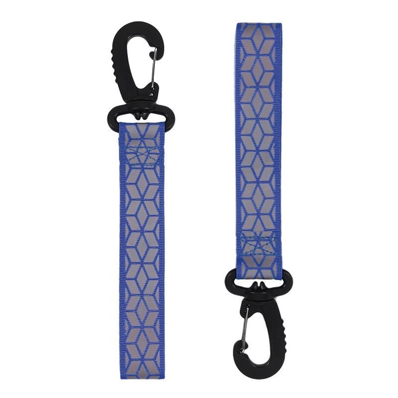 2/4Pcs Reflective Straps Pendant Keychain For Outdoor Camping Night Running Cycling Backpack Safety Lightweight Bright Keyrings