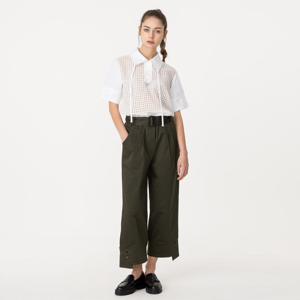 WUNDER GEIST String Wide Pants Khaki
