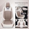 Universal Linen Cartoon Panda Car Seat Cushion Set for All-Season
