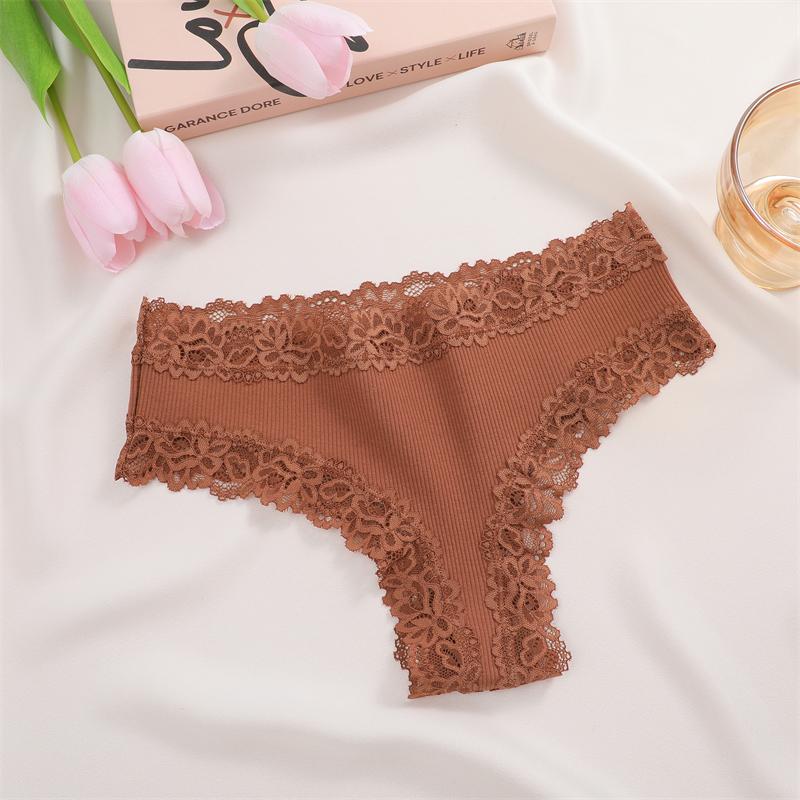 Cotton Women's Panties Sexy Lace Seamless Brazilian Underwear Low Waist Female Solid Color Bikini Breathable Intimates Lingerie