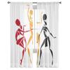 African Beautiful Women White Tulle Sheer Curtains for Living Room the Room Bedroom Kitchen Decoration Voile Organza Curtains