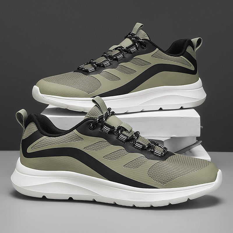 Mens Running Shoes 2026 New Breathable Mesh Lightweight Sports Shoes Street Fashion Casual Short Distance Flat Sports Shoes Man