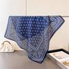2026 New Vintage Paisley Print Shawl Square Scarf for Women Satin Wraps Neckerchief Female Hair Bands Ribbon Headband Bandana