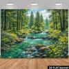 2D Peaceful Forest River Scene Photography Background
