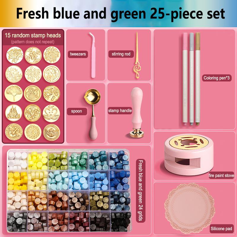 Wax Seal Stamp Set Kit Sealing Wax Storage Box Seal Furnace Craft Supplies For Wedding Wax Seal Sealing Wax Stamp Making Tools