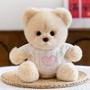 Wear Clothes Bear Plush Toy With Embroidered Heart Design For Kids And Adults Gift